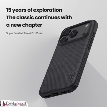 Nillkin Frosted shield plastikinis dėklas - juodas (Apple Iphone 17 Pro/Iphone 18 Pro) Nillkin Frosted shield plastikinis dėklas - juodas (Apple Iphone 17 Pro/Iphone 18 Pro)